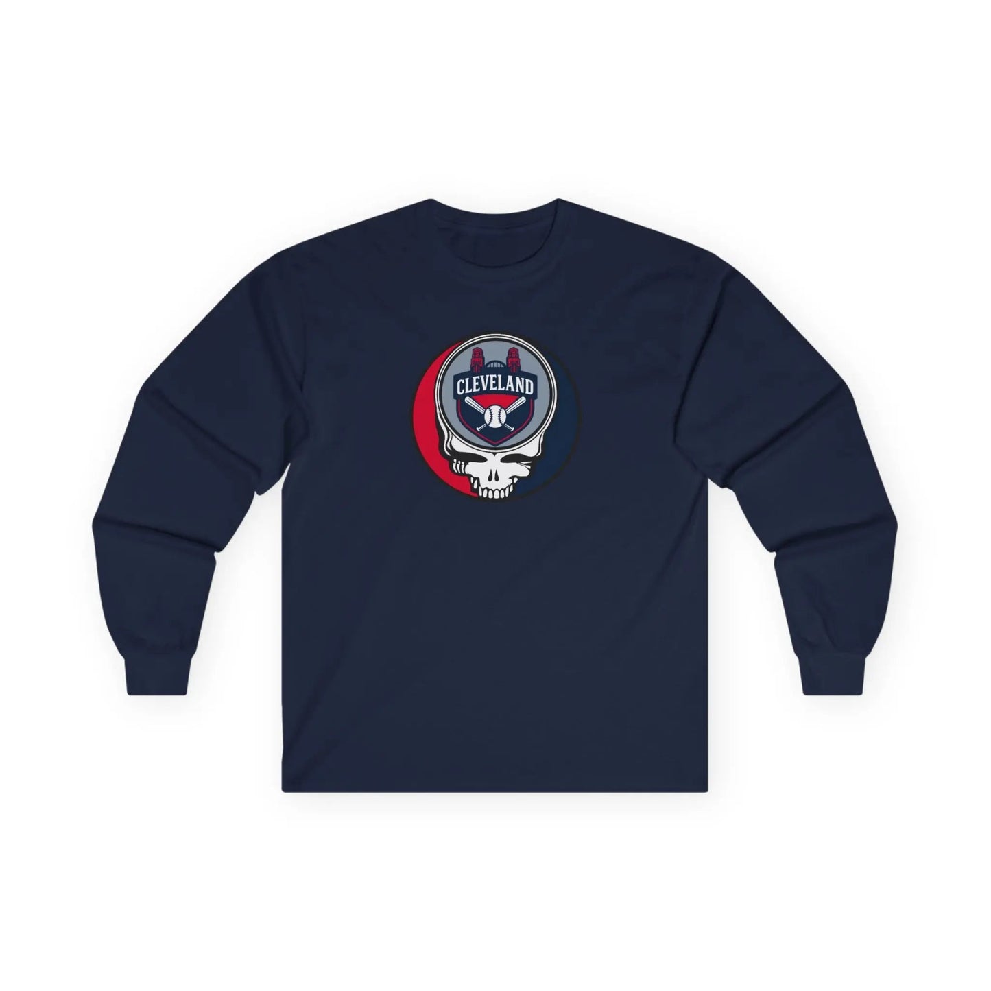 Ultra-Cotton Classic Stealie Long Sleeve Tee Cleveland Baseball Edition MLB