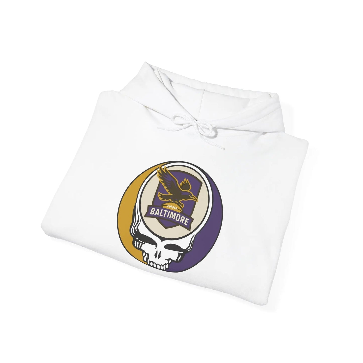 Baltimore Ravens Stealie Grateful Dead Hooded Sweatshirt The Gridiron Collection