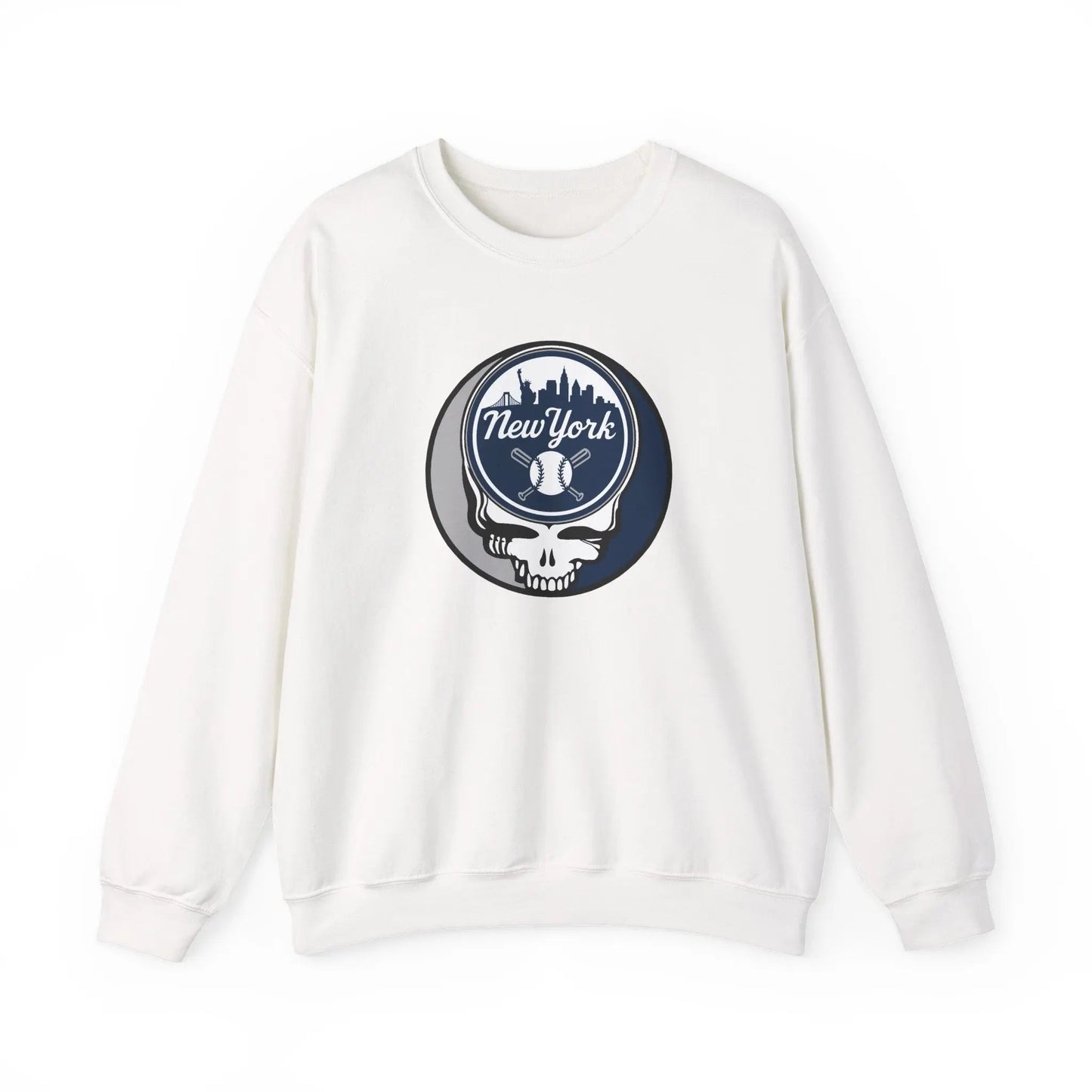 Grateful Dead Stealie New York Baseball Edition Crewneck Sweatshirt MLB