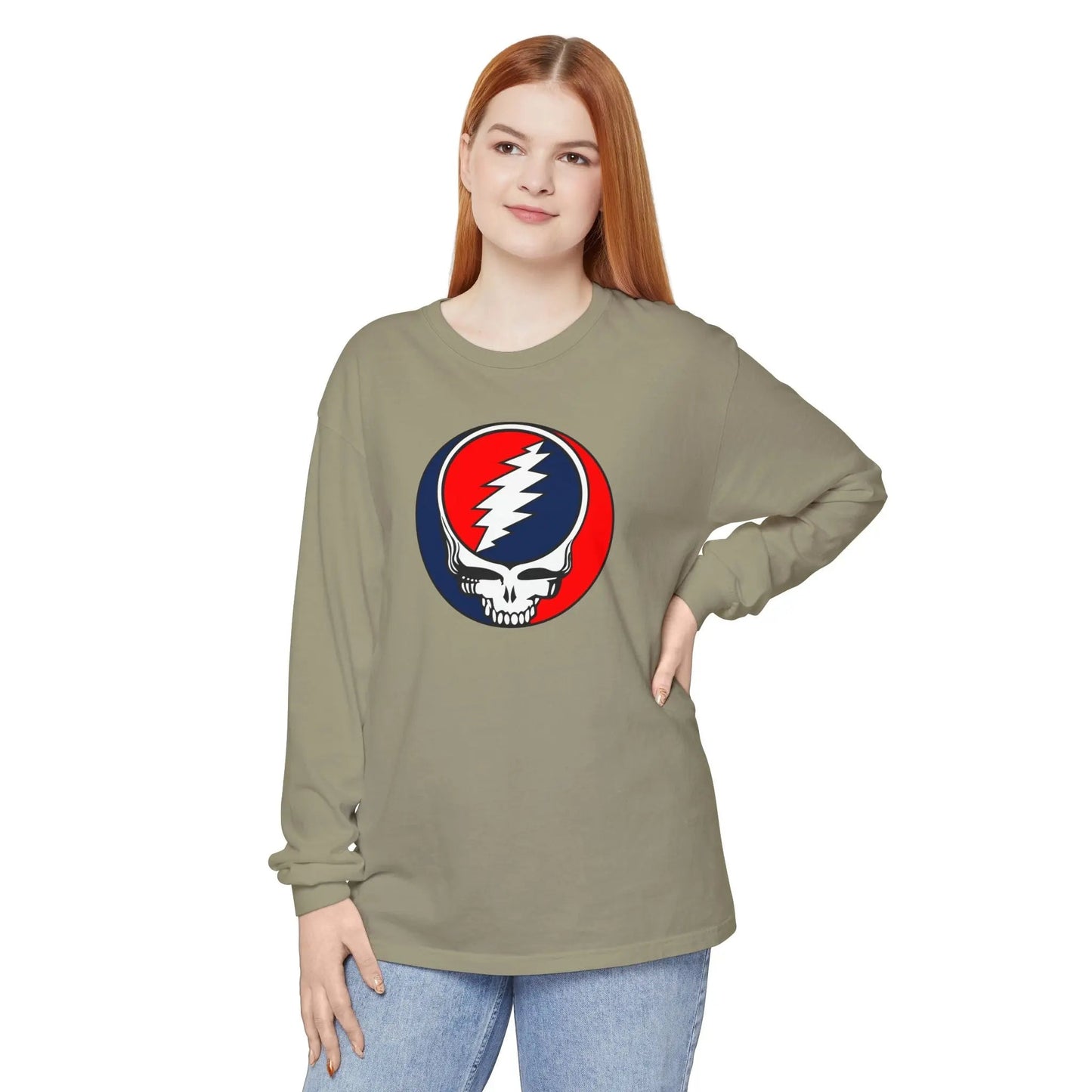 Classic Stealie Garment-dyed Long Sleeve T-Shirt Vineyard Collection
