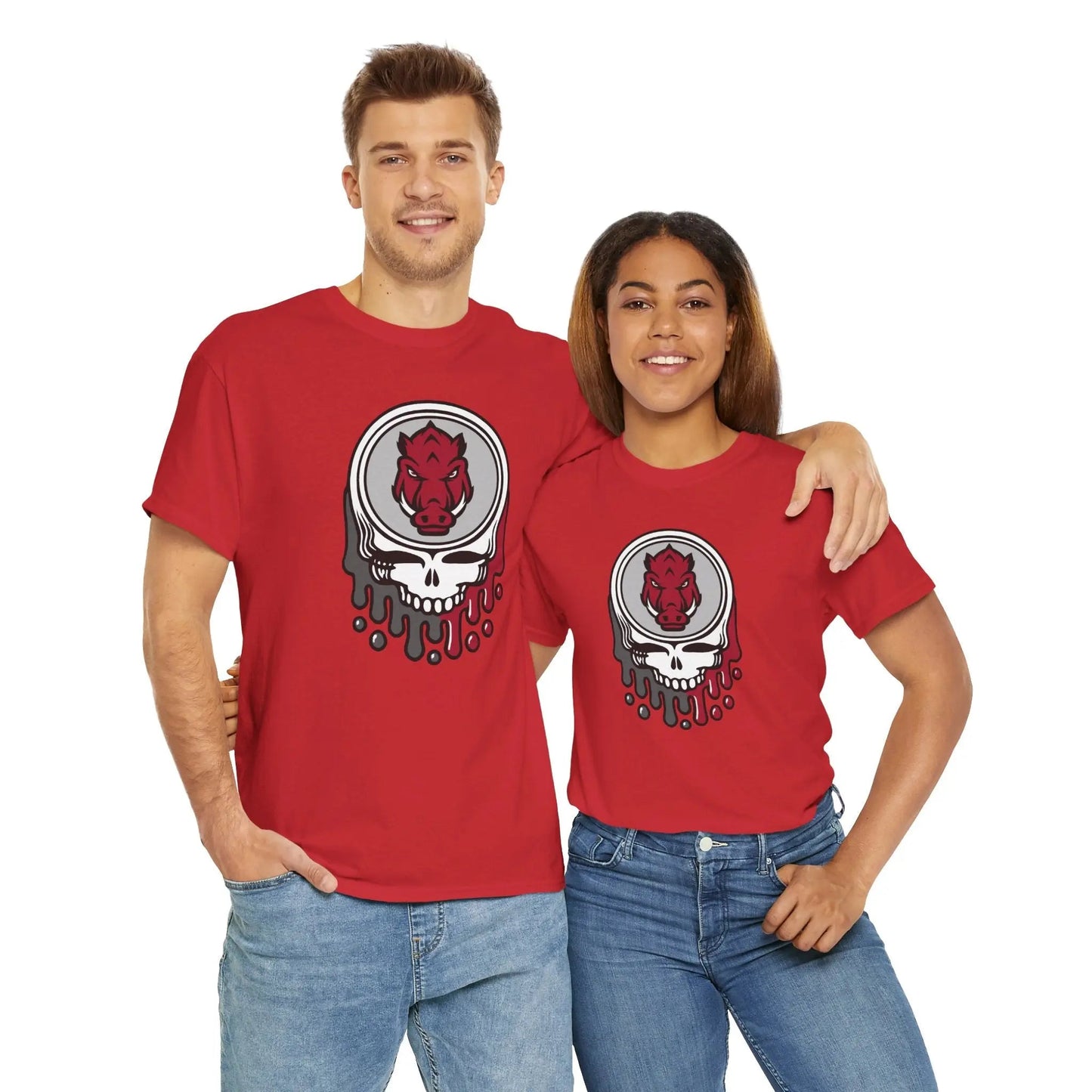 Arkansas Razorbacks Grateful Dead Steal Your Face T-Shirt The Gridiron Collection