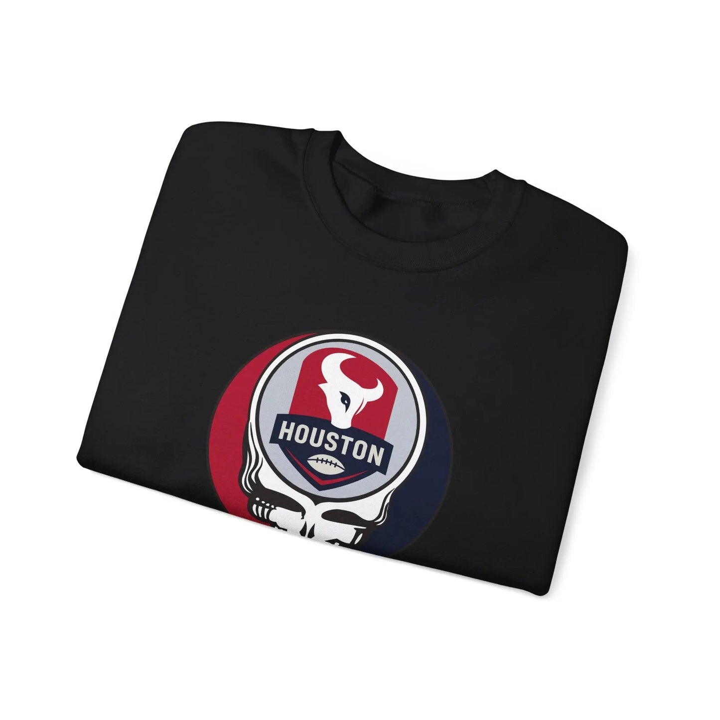 Grateful Dead Stealie Crewneck Sweatshirt Unisex Heavy Blend Houston Texans NFL