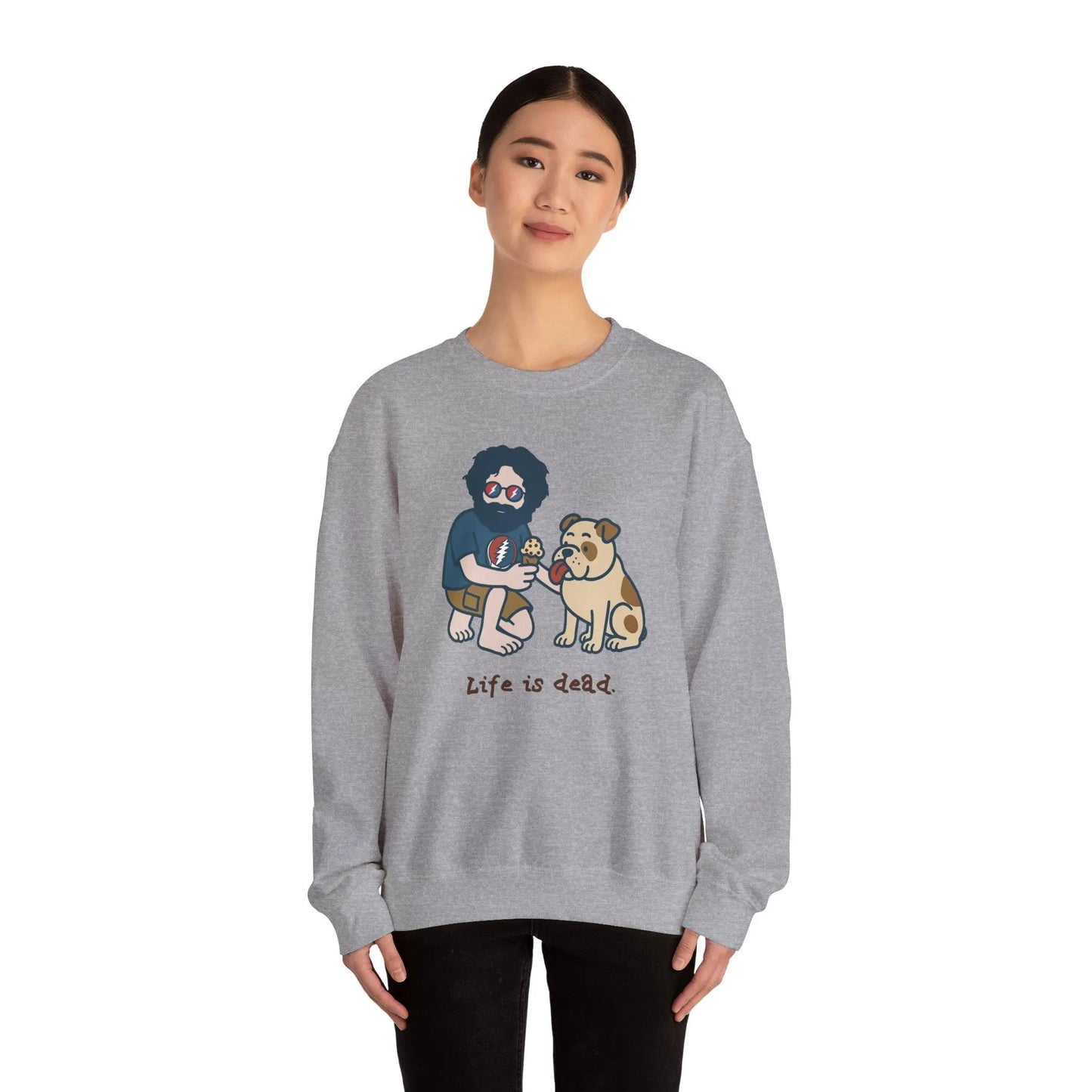 Crewneck Sweatshirt Heavy Blend Jerry and Frank Are Sharin' Life is dead.