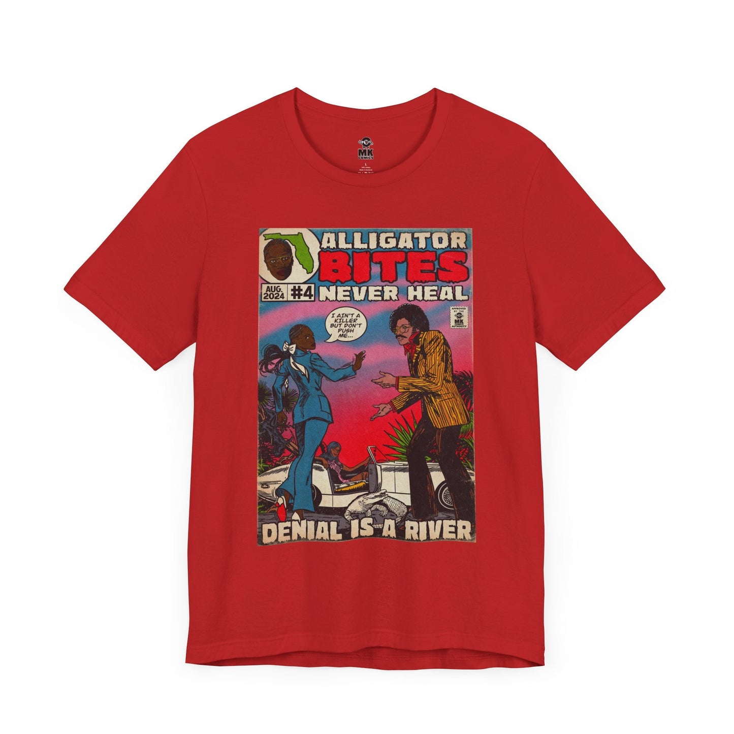 Denial is a River - Alligator Bites Unisex Jersey Short Sleeve Tee