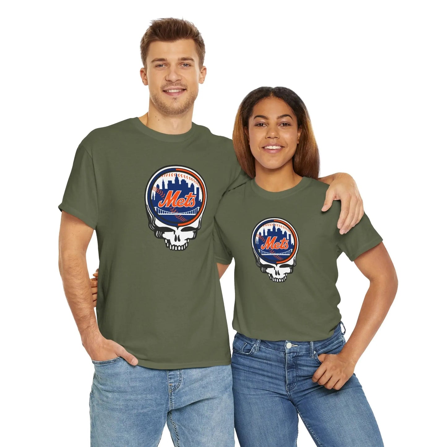 New York Baseball Edition Skull T-Shirt Ballpark Collection MLB