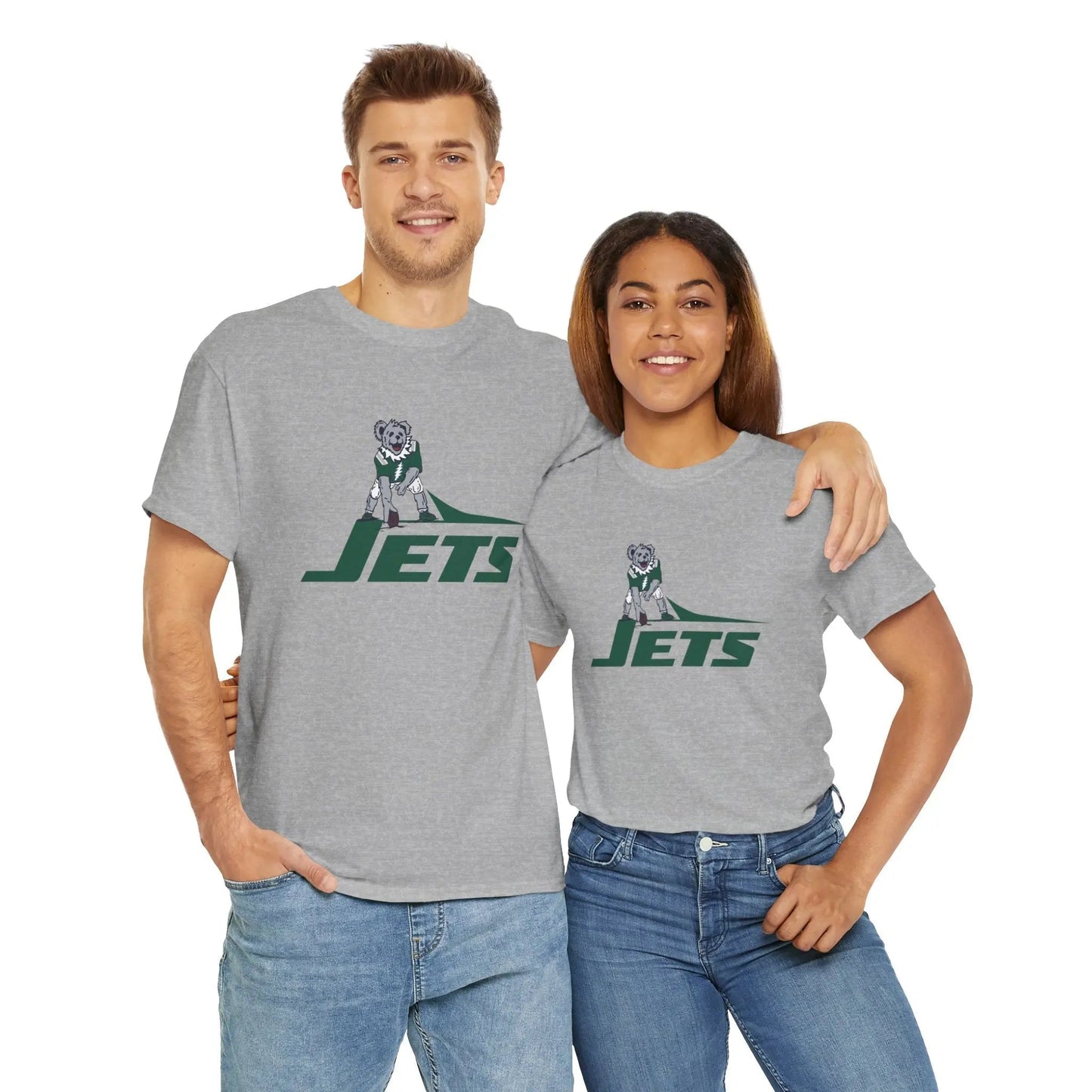 New York Jets Dancing Bear Grateful Dead T-Shirt The Gridiron Collection