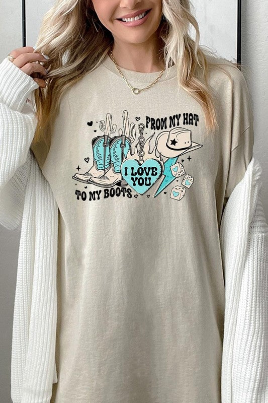 From My Hat to Boots Graphic Plus Heavy Cotton Tee