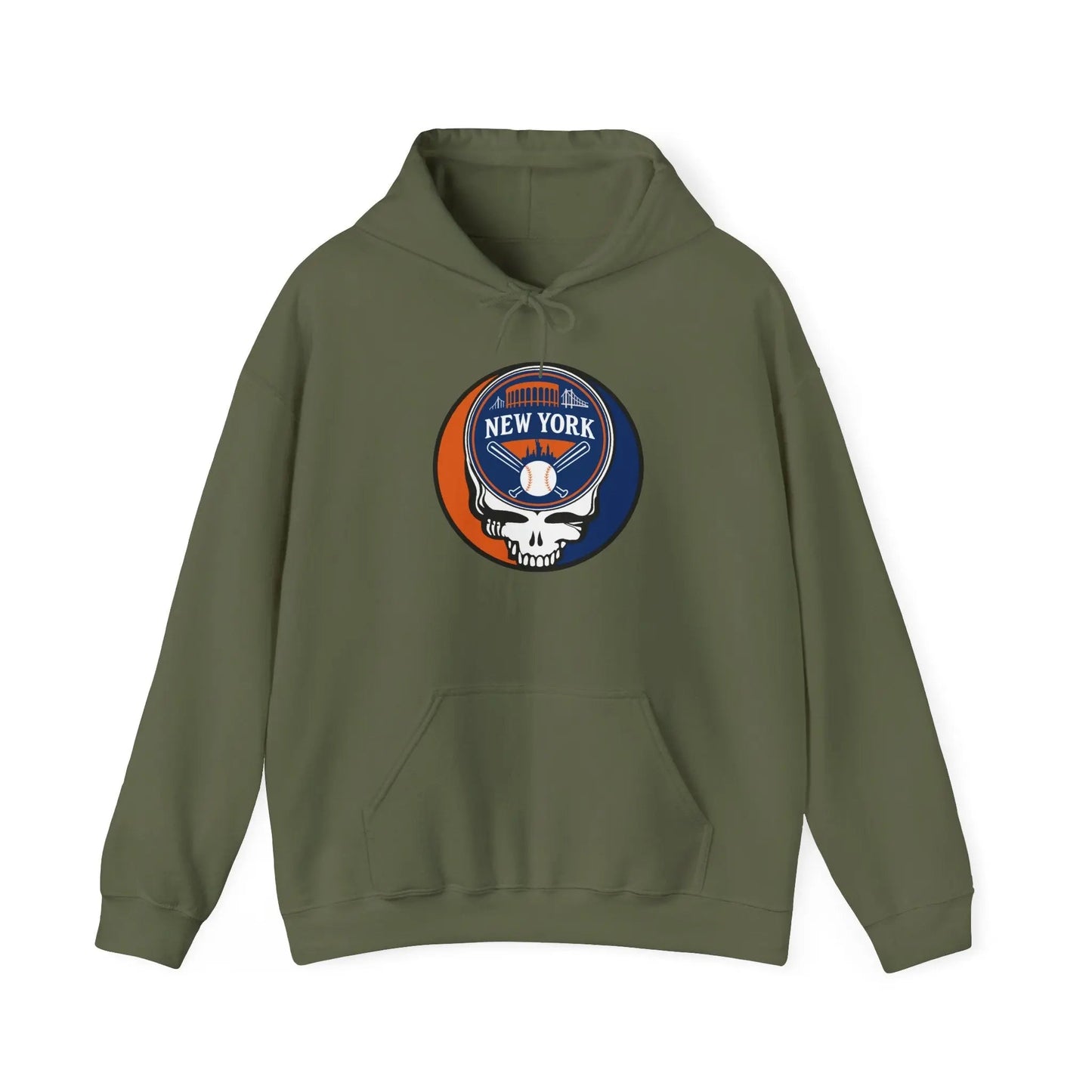 New York Baseball Edition Stealie Grateful Dead Unisex Heavy Blend Hoodie MLB