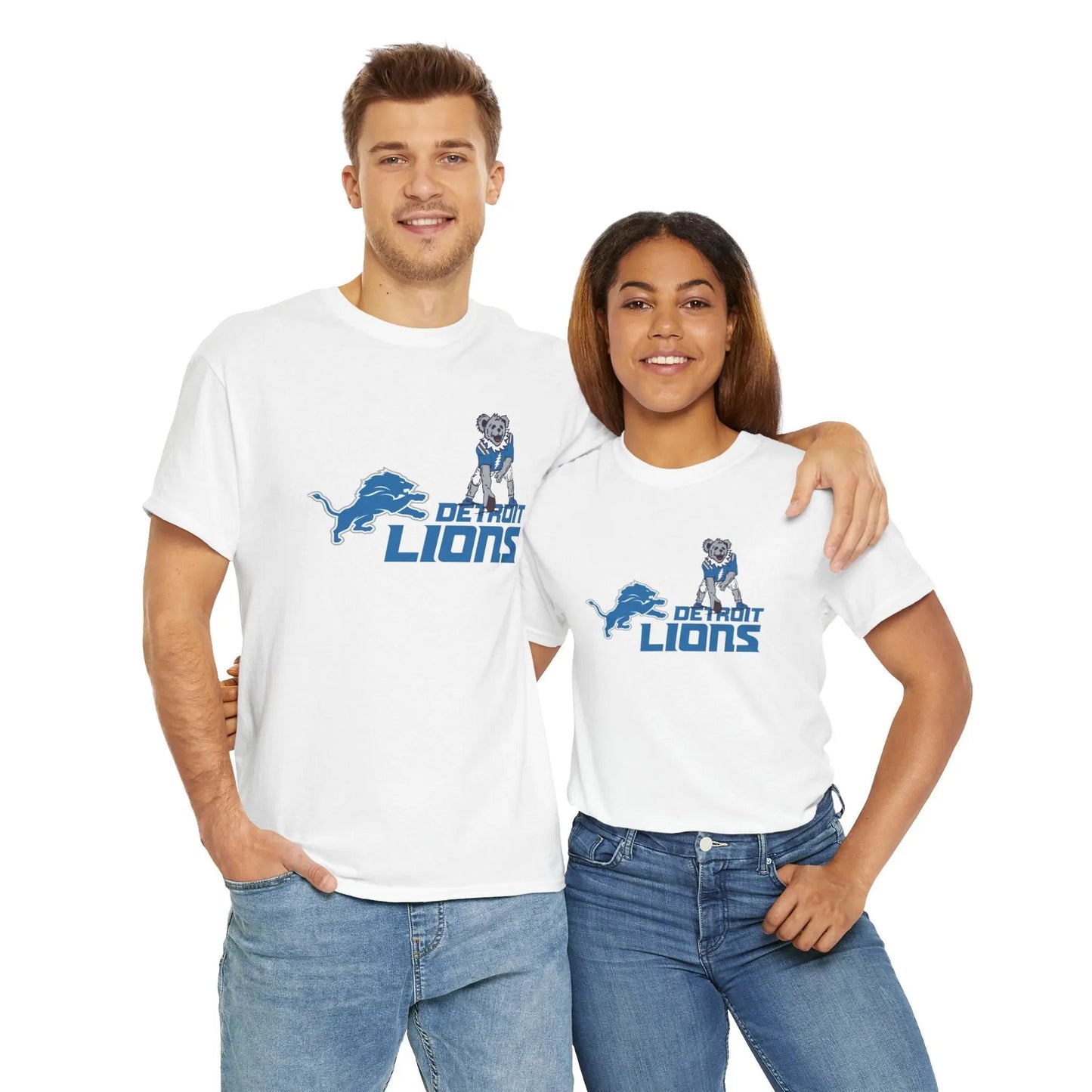 Detroit Lions Dancing Bear Grateful Dead T-Shirt NFL The Gridiron Collection