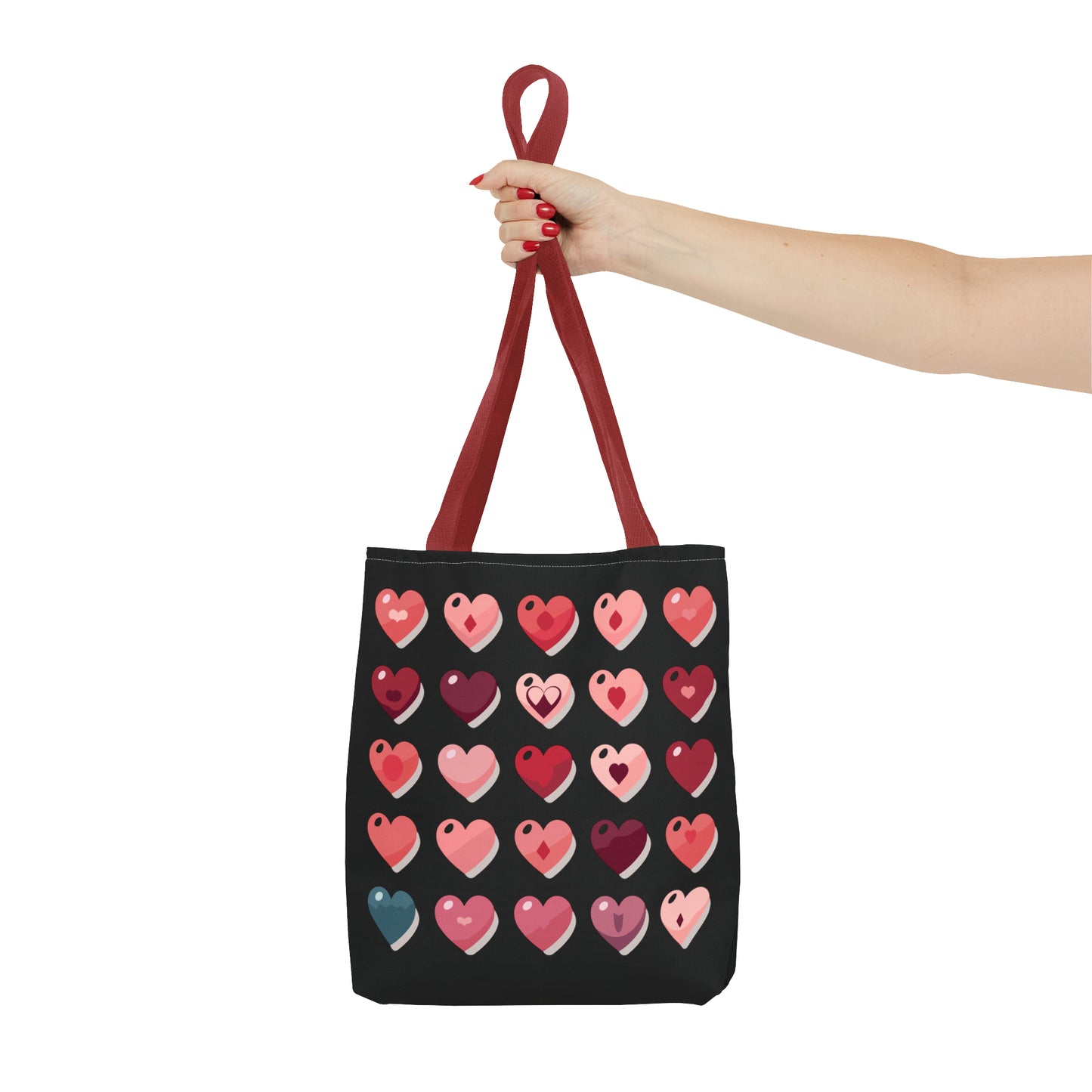 Valentine's black Tote Bag (AOP)