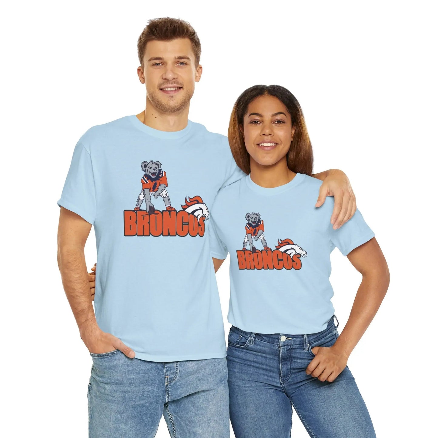 Denver Broncos Dancing Bear Grateful Dead T-Shirt NFL The Gridiron Collection