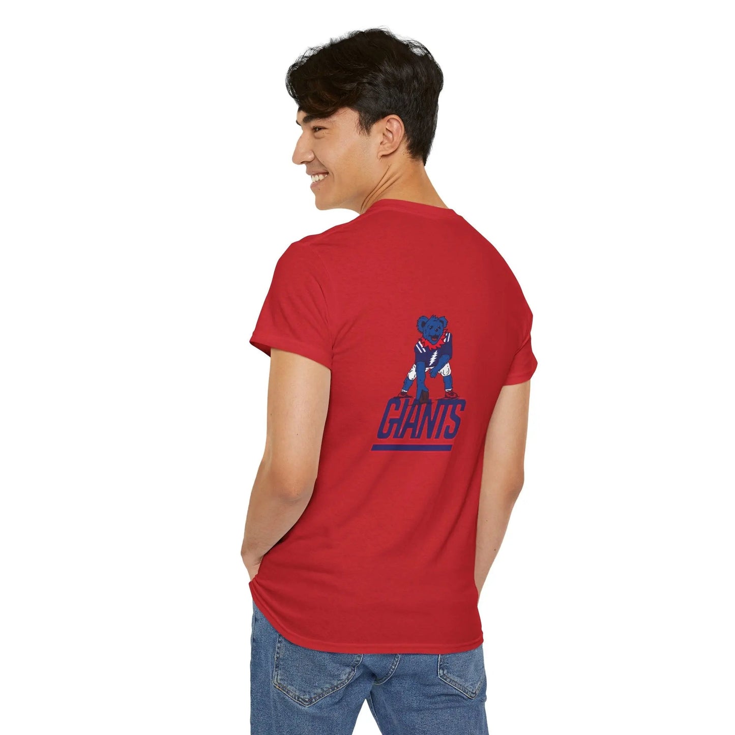 New York Giants Grateful Dead Dancing Bear Two-Sided T-Shirt The Gridiron Collection