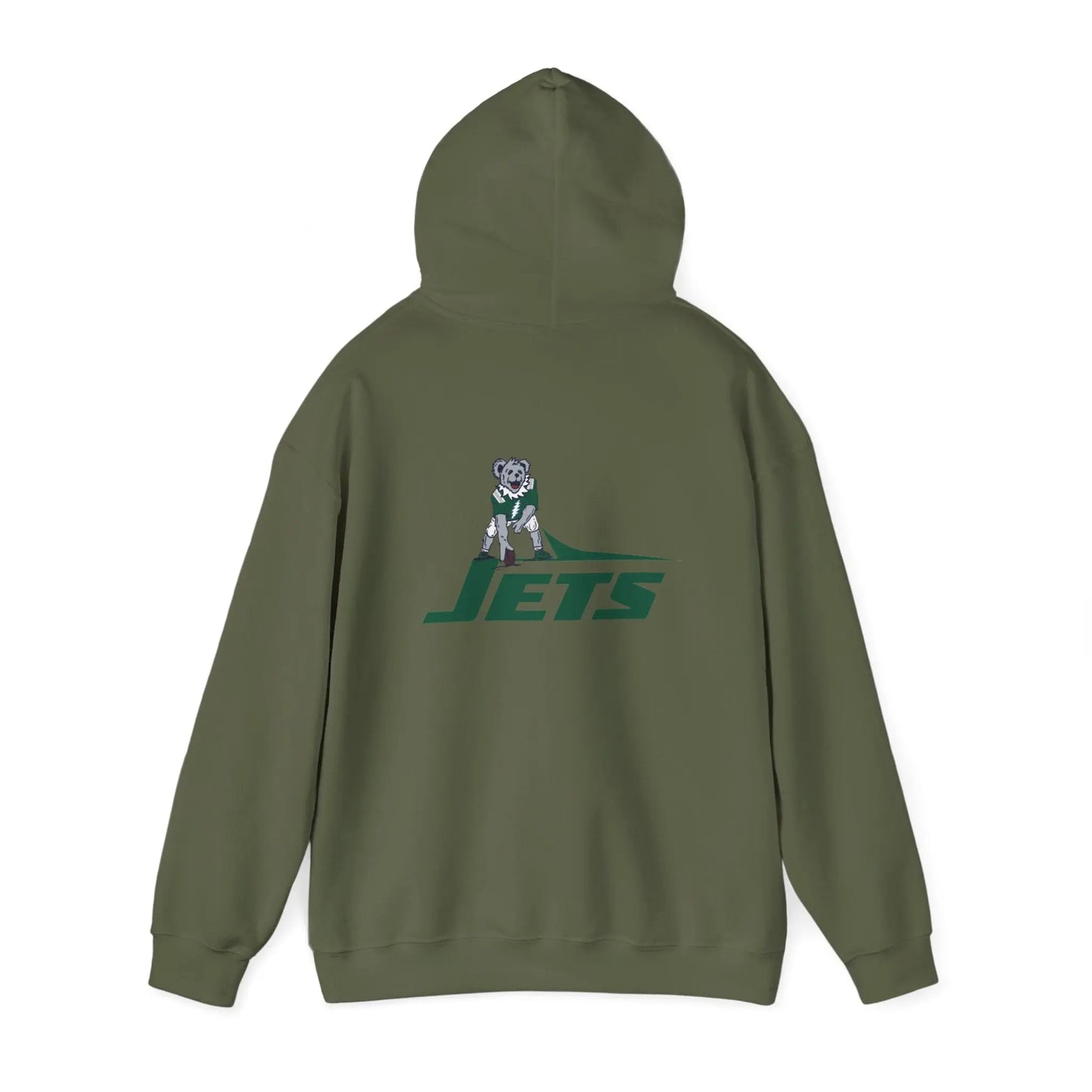 New York Jets Dancing Bear Unisex Hoodie Two-Sided The Gridiron Collection