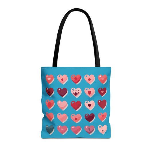 Valentine's Turquoise Tote Bag (AOP)