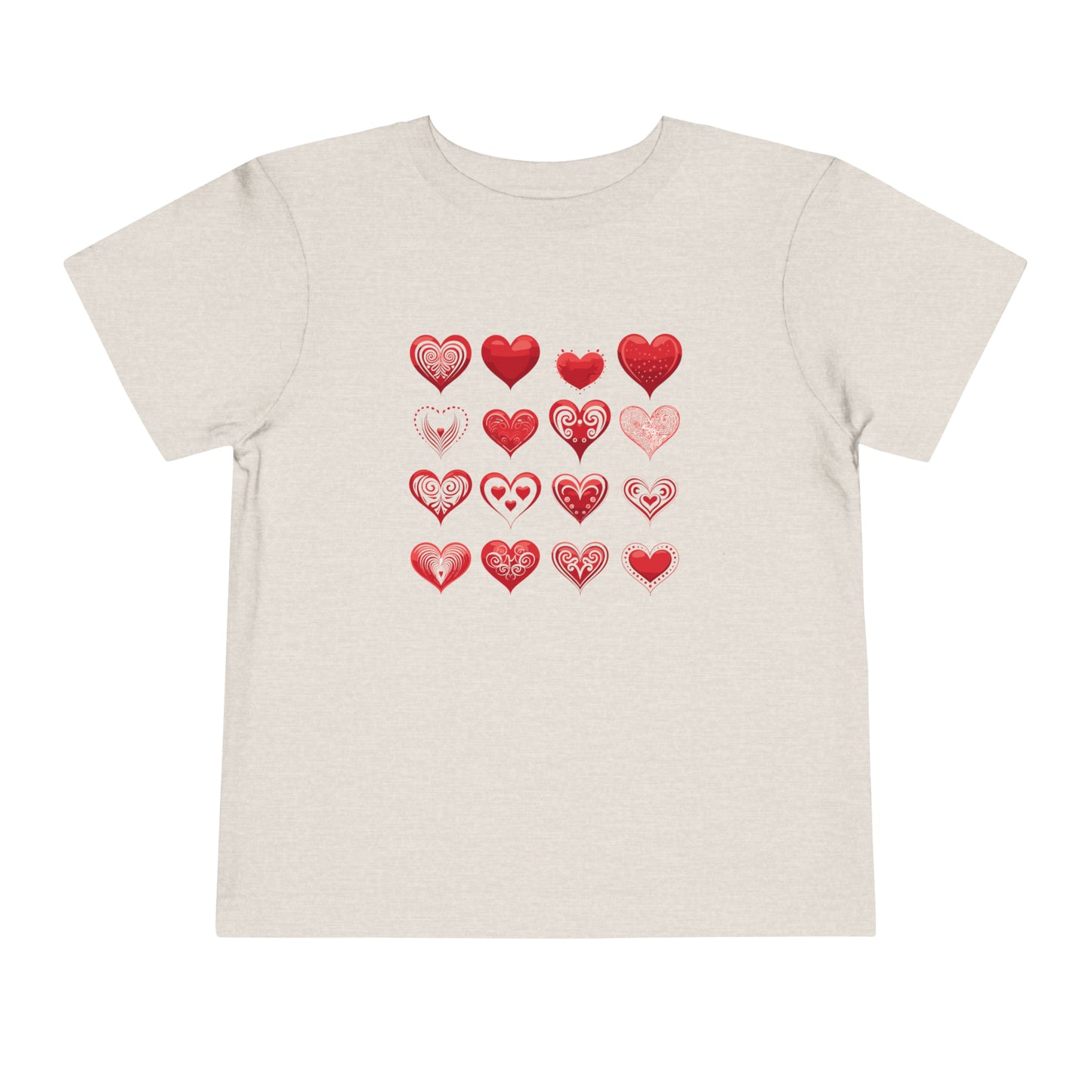 Red hearts shape design Toddler Short Sleeve Tee