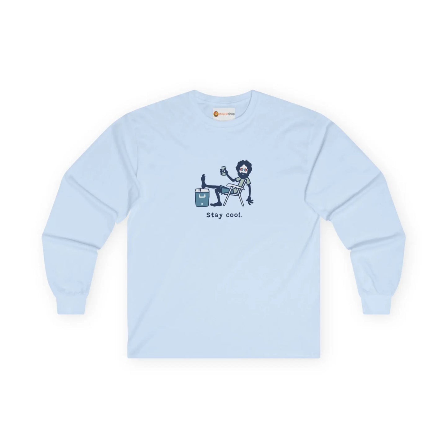 Grateful Dead Ultra-Cotton Long Sleeve Tee Life is dead Stay Cool Jerry