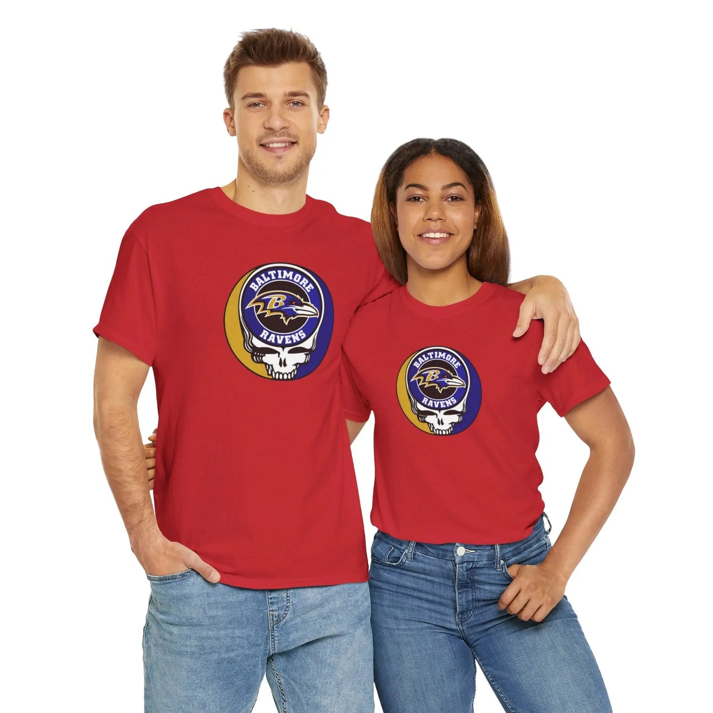 Baltimore Ravens Grateful Dead T-Shirt Steal Your Face Artwork