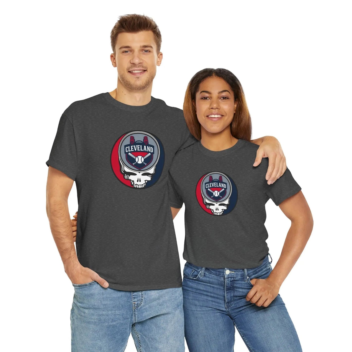Grateful Dead Steal Your Face T-Shirt Cleveland Guardians Baseball Edition