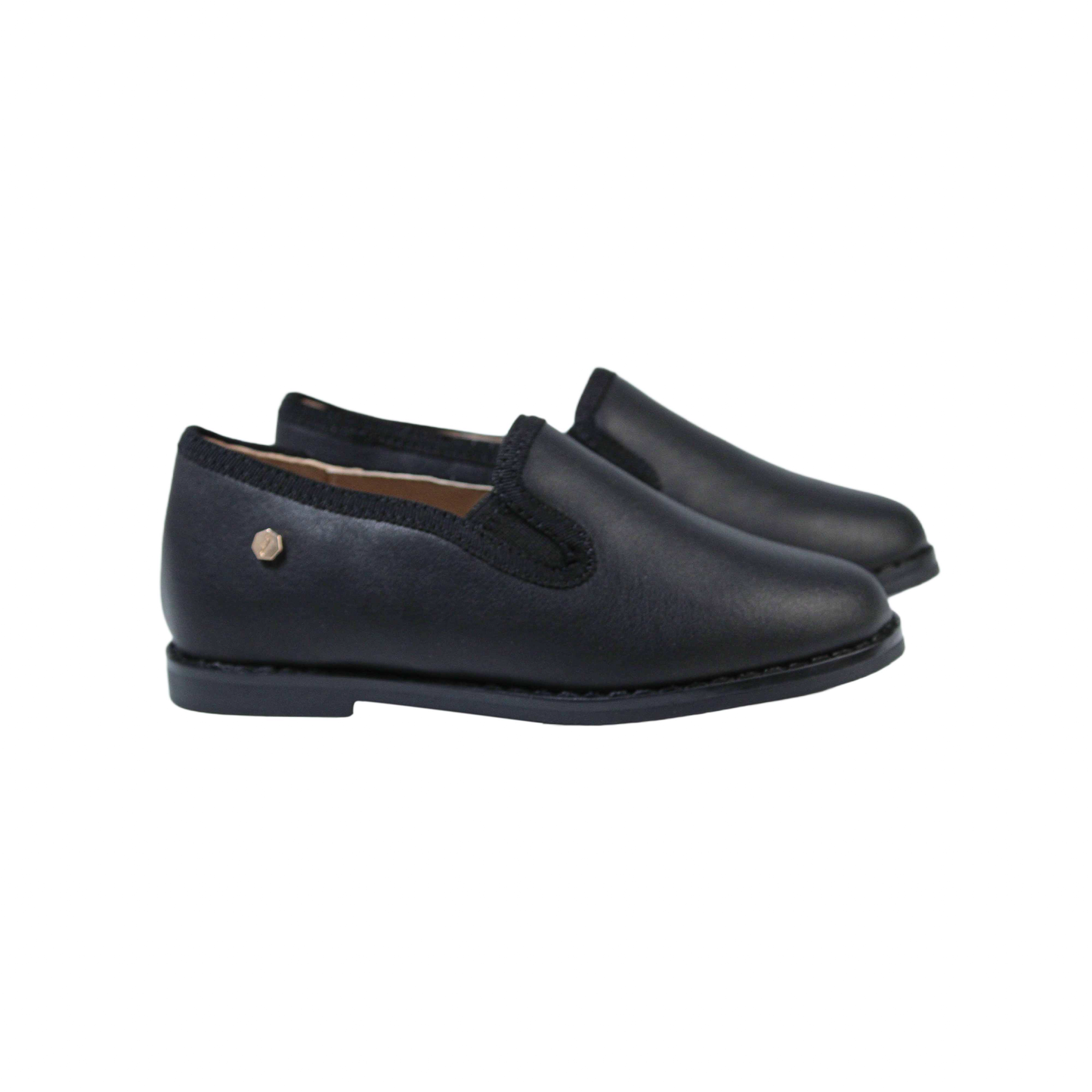 Black Leather Boys Dress Shoe Fintoes