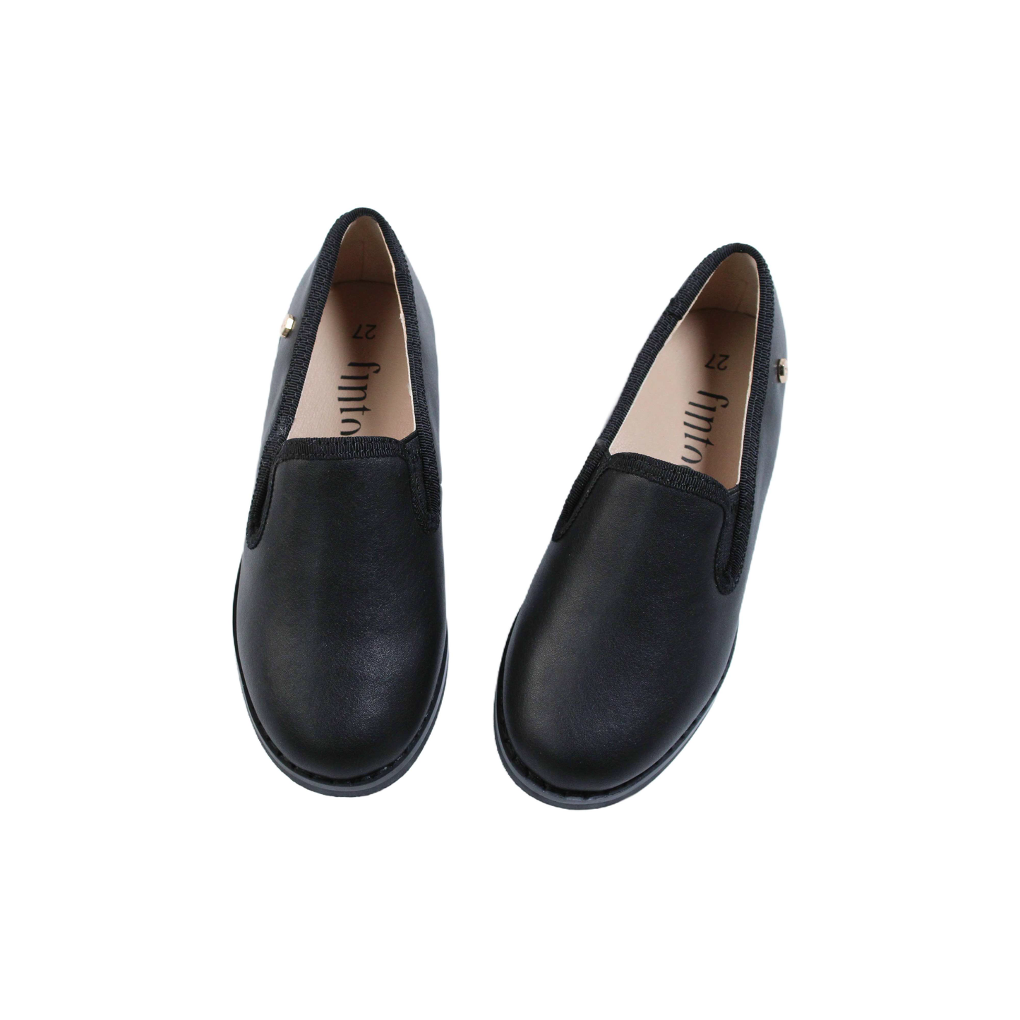 Black Leather Boys Dress Shoe Fintoes