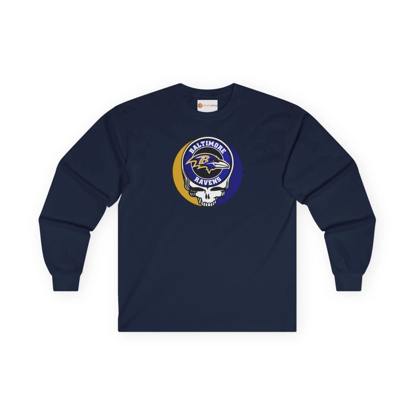 Baltimore Ravens Grateful Dead Long Sleeve Ultra-Cotton Tee The Gridiron Collection