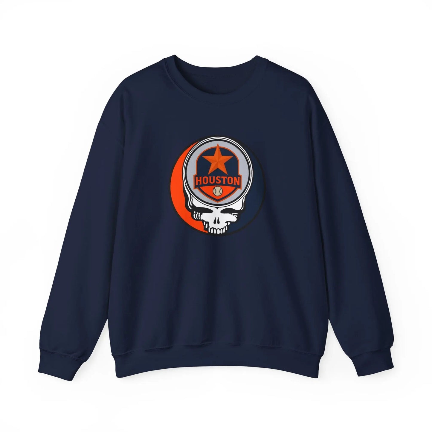 Grateful Dead Houston Baseball Edition Stealie Crewneck Sweatshirt MLB