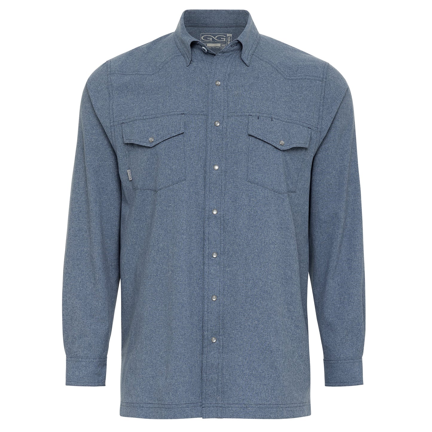 Deep Water Pearl Snap Long Sleeve Shirt GameGuard