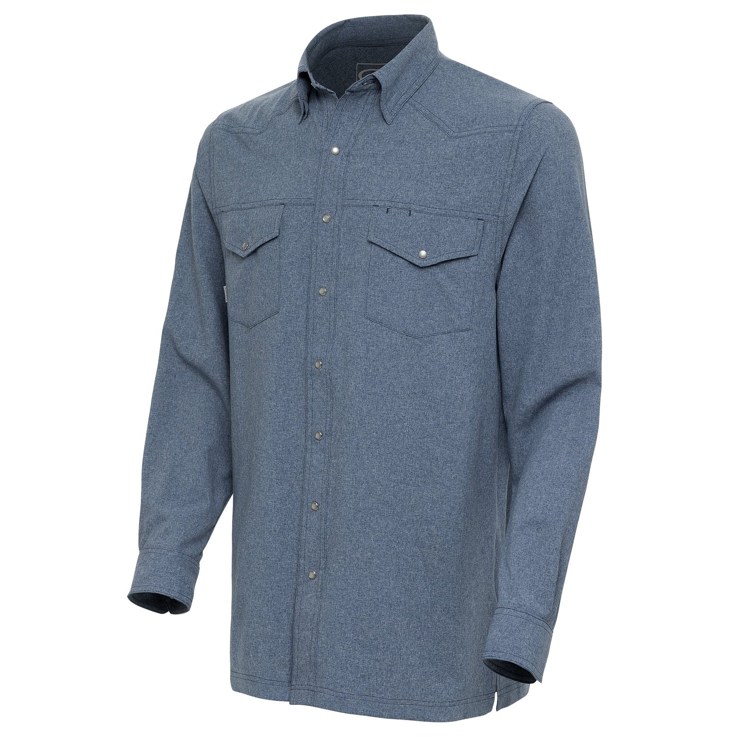Deep Water Pearl Snap Long Sleeve Shirt GameGuard