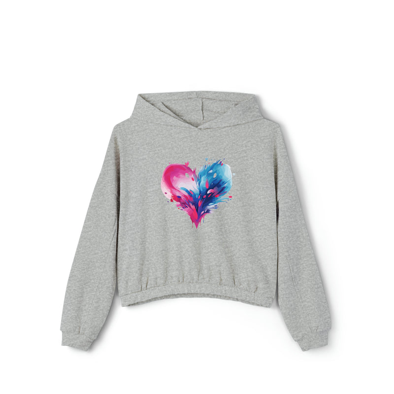Women's Cinched Bottom Hoodie Oversized Fit Valentine's Gift