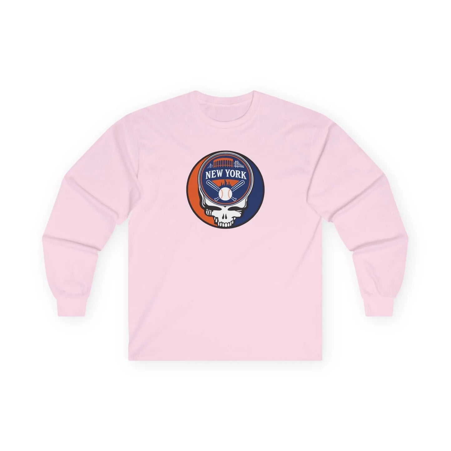 Grateful Dead Ultra-Cotton Long Sleeve Tee New York Baseball Edition MLB