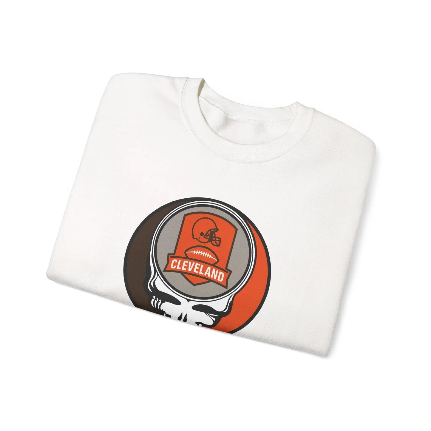 Grateful Dead Stealie Crewneck Heavy Blend Sweatshirt Cleveland Browns NFL