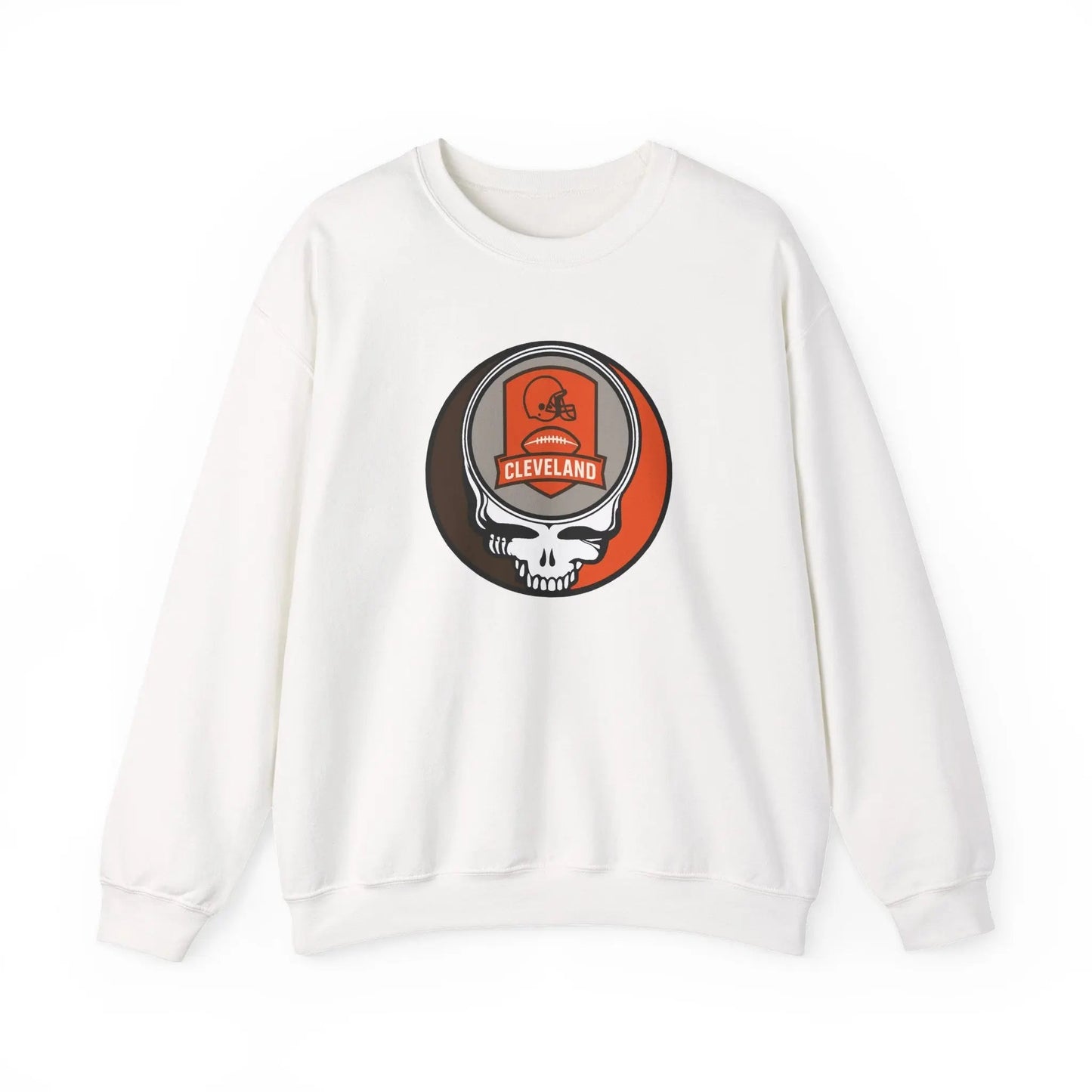 Grateful Dead Stealie Crewneck Heavy Blend Sweatshirt Cleveland Browns NFL