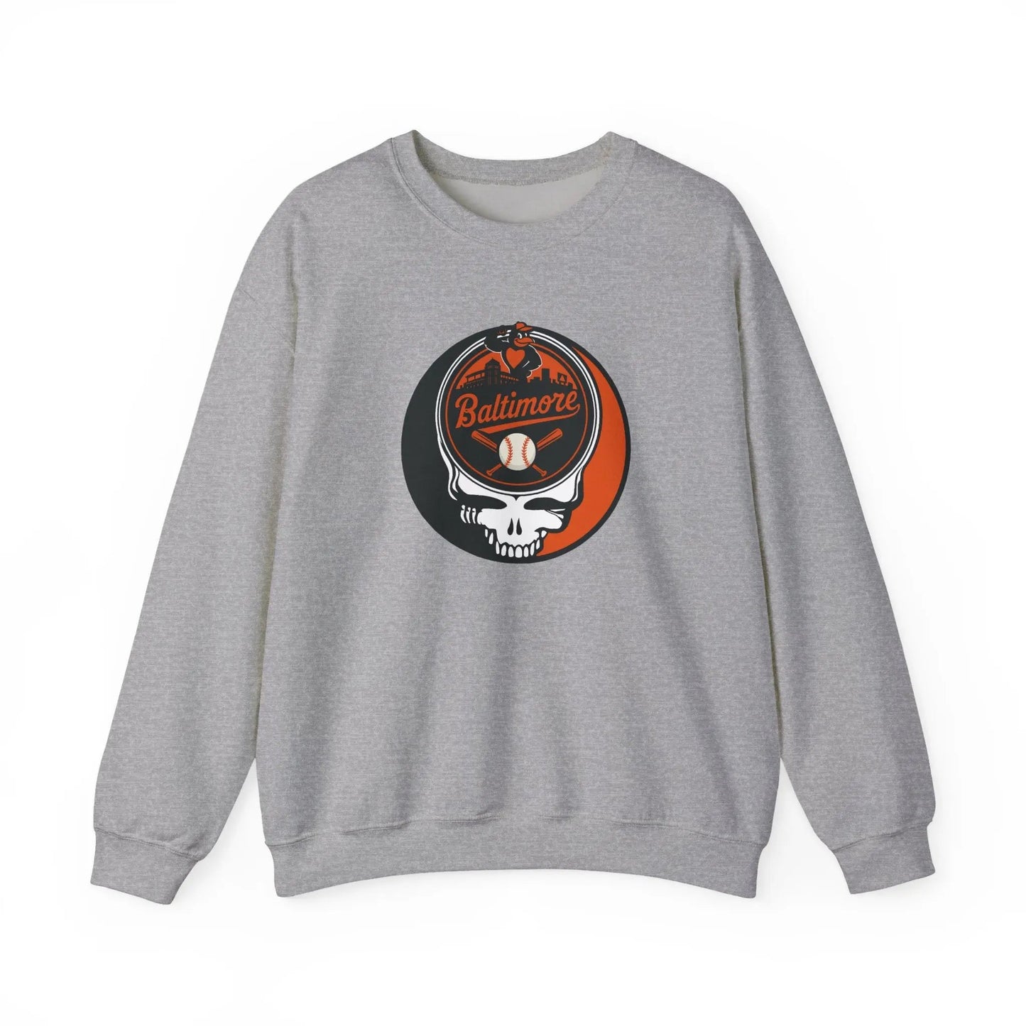 Grateful Dead Stealie Baltimore Baseball Edition Crewneck Sweatshirt MLB