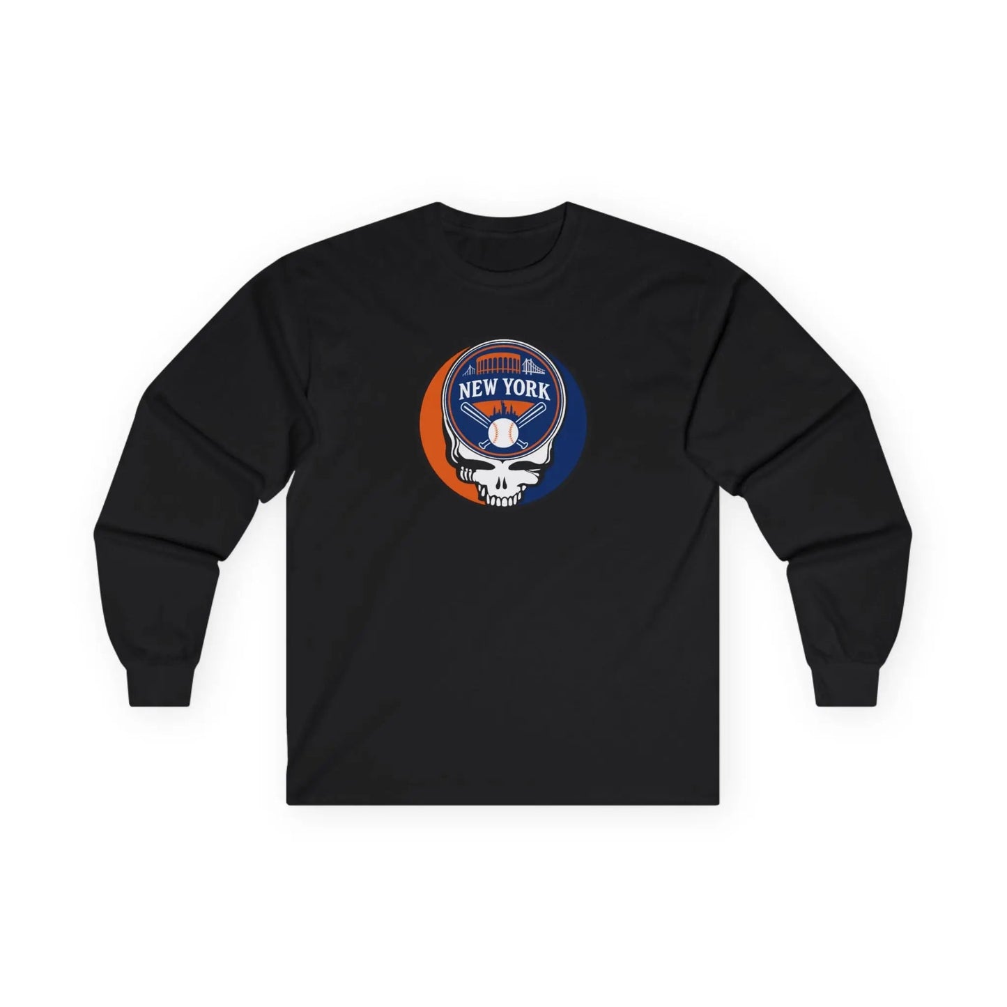 Grateful Dead Ultra-Cotton Long Sleeve Tee New York Baseball Edition MLB