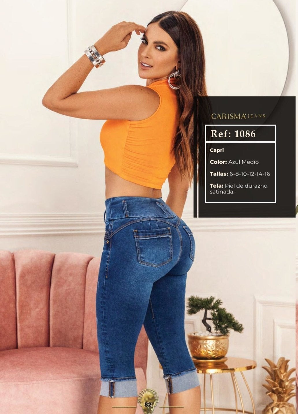1086 100% Authentic Colombian Push Up Capri