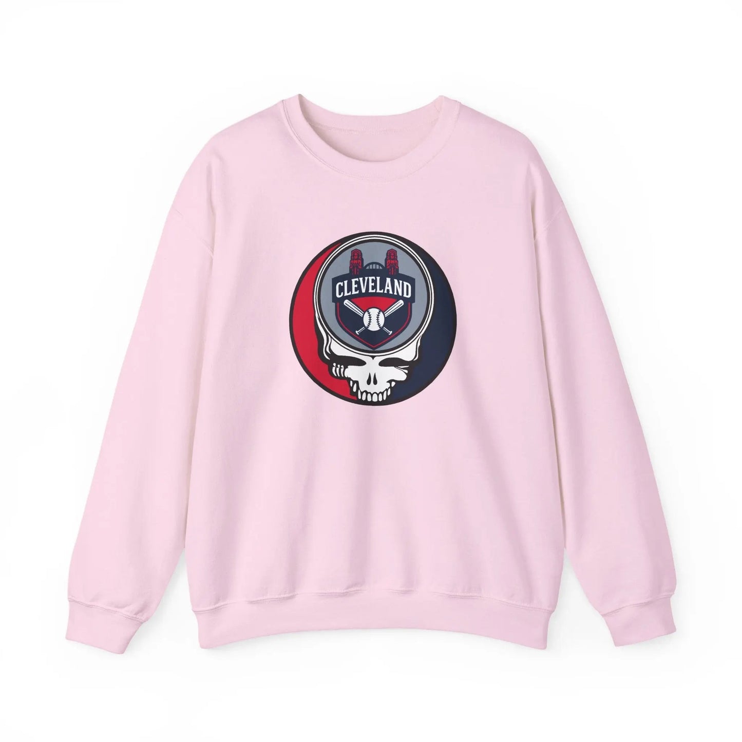 Cleveland Guardians Grateful Dead Stealie Crewneck Sweatshirt MLB The Ballpark Collection