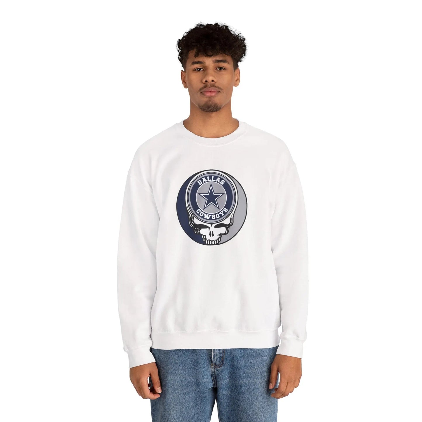 Grateful Dead Stealie Crewneck Heavy Blend Sweatshirt Dallas Cowboys The Gridiron Collection