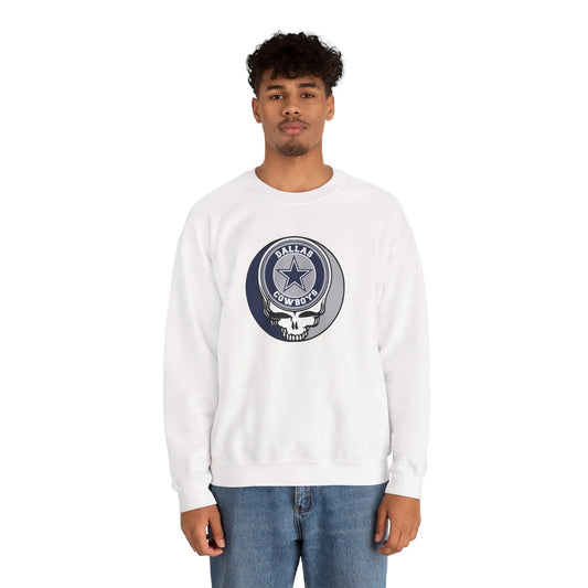 Grateful Dead Stealie Crewneck Heavy Blend Sweatshirt Dallas Cowboys The Gridiron Collection