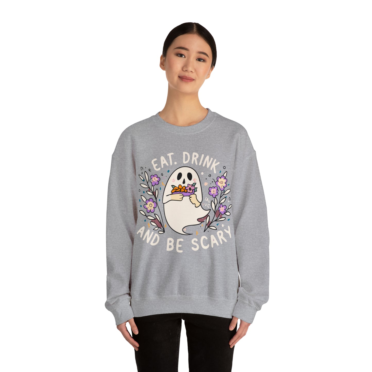 Halloween Eat, Drink and Be Scary Spooky Sweatshirt, Spooky Season Halloween Sweatshirt, Winter Sweatshirt, Spooky Sweatshirt, Halloween Gifts
