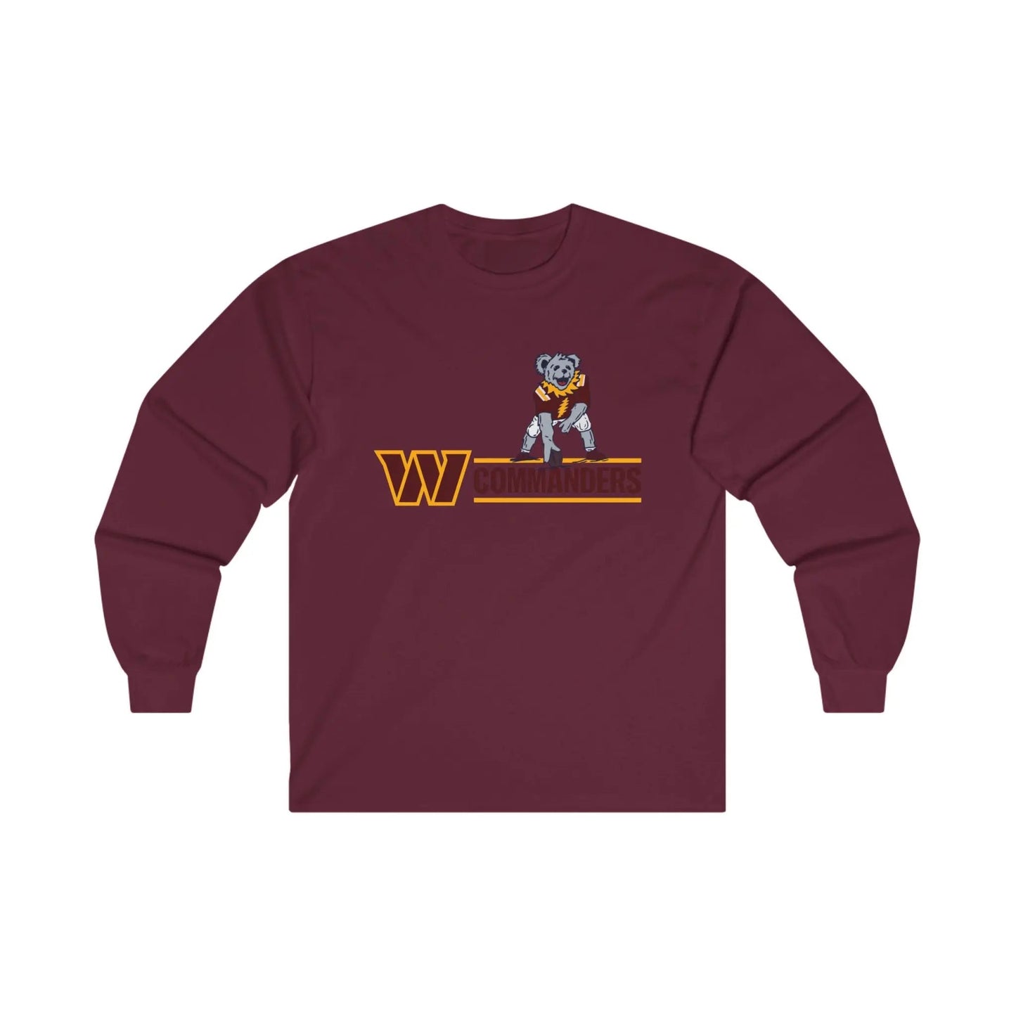 Washington Commanders Dancing Bear Long Sleeve Tee Ultra-Cotton The Gridiron Collection