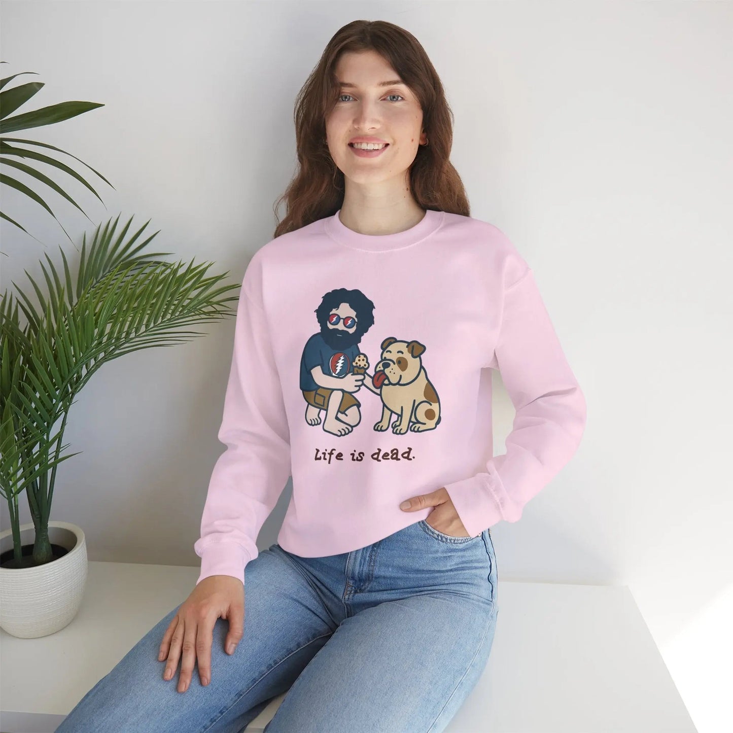 Crewneck Sweatshirt Heavy Blend Jerry and Frank Are Sharin' Life is dead.