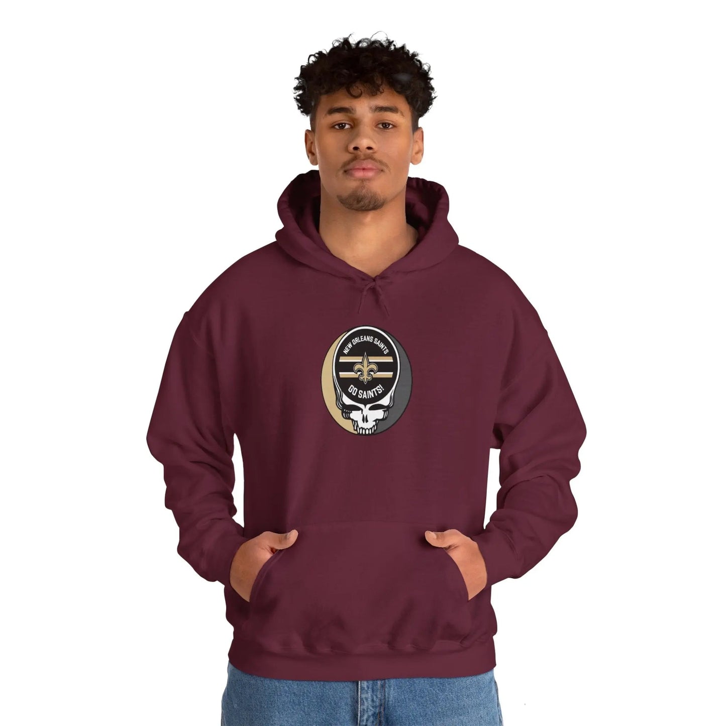 New Orleans Saints Grateful Dead Hooded Sweatshirt The Gridiron Collection