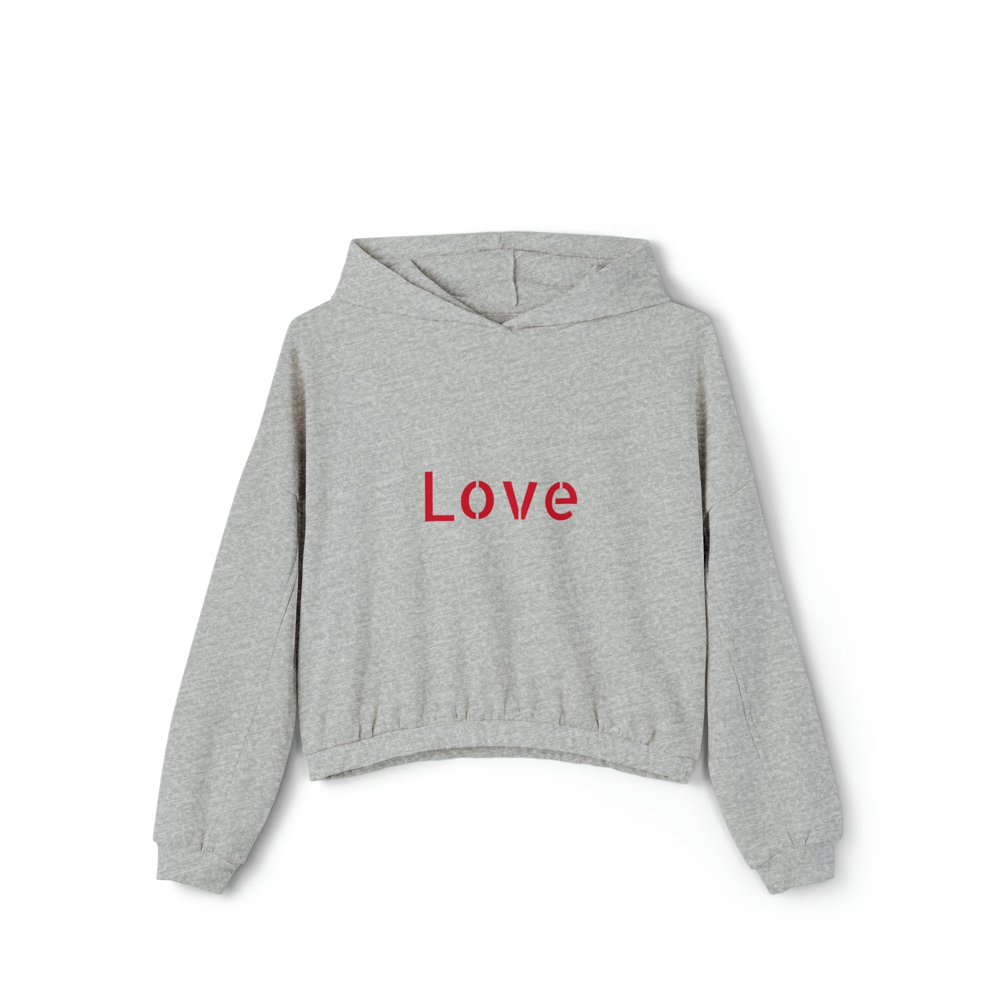 Valentine's best Gift, red hearts design Women's Cinched Bottom Hoodie