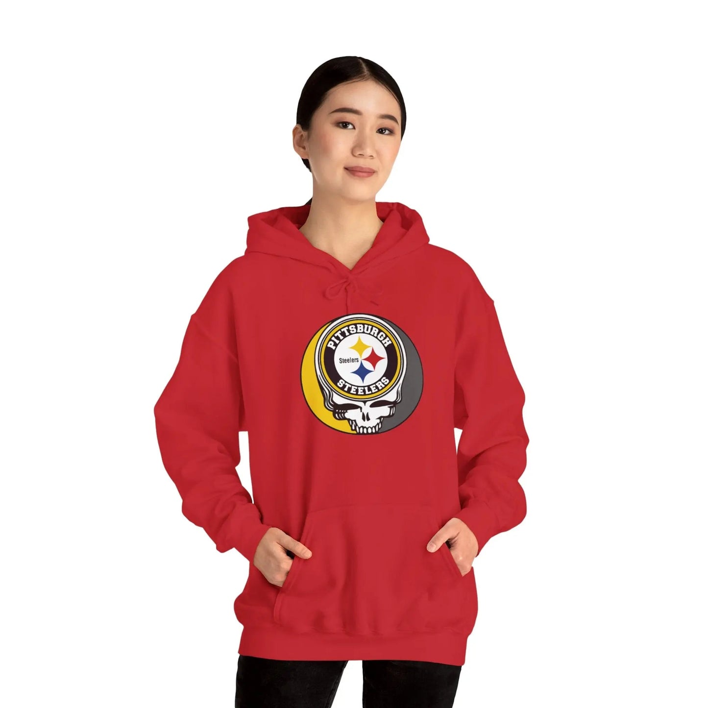 Pittsburgh Steelers Grateful Dead Hoodie Medium-Heavy Fabric Sweatshirt