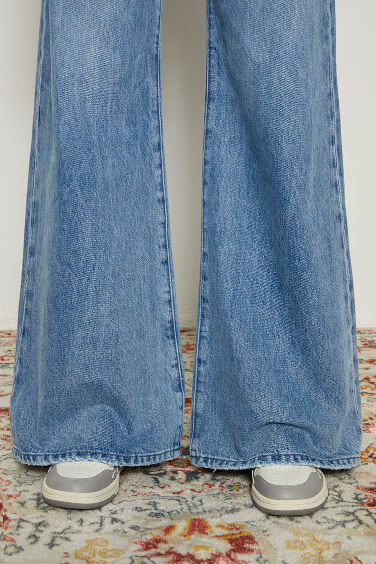 Melissa Slouch Boot High-Rise Wide-Leg Denim Jeans