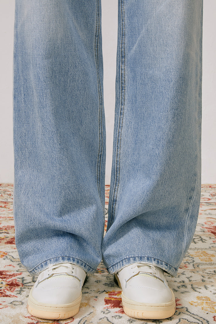 Whitefish High Rise Wide Jeans Mid-weight Denim HJ007 Coney Island