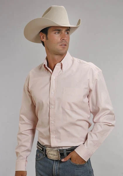 Stetson Pink End On End Men's Western Shirt