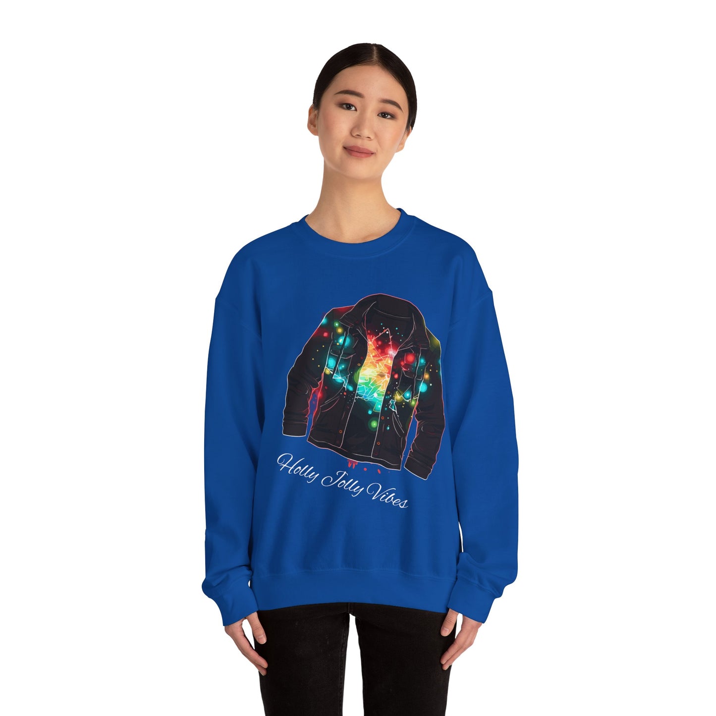 Holly Jolly Vibes Christmas Shirt Unisex Sweatshirt Gildan