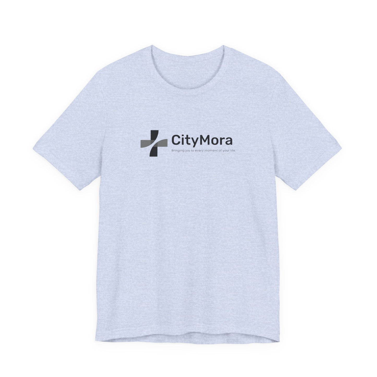Casual Unisex Tee - 'CityMora' Motivational Short Sleeve Shirt - Black