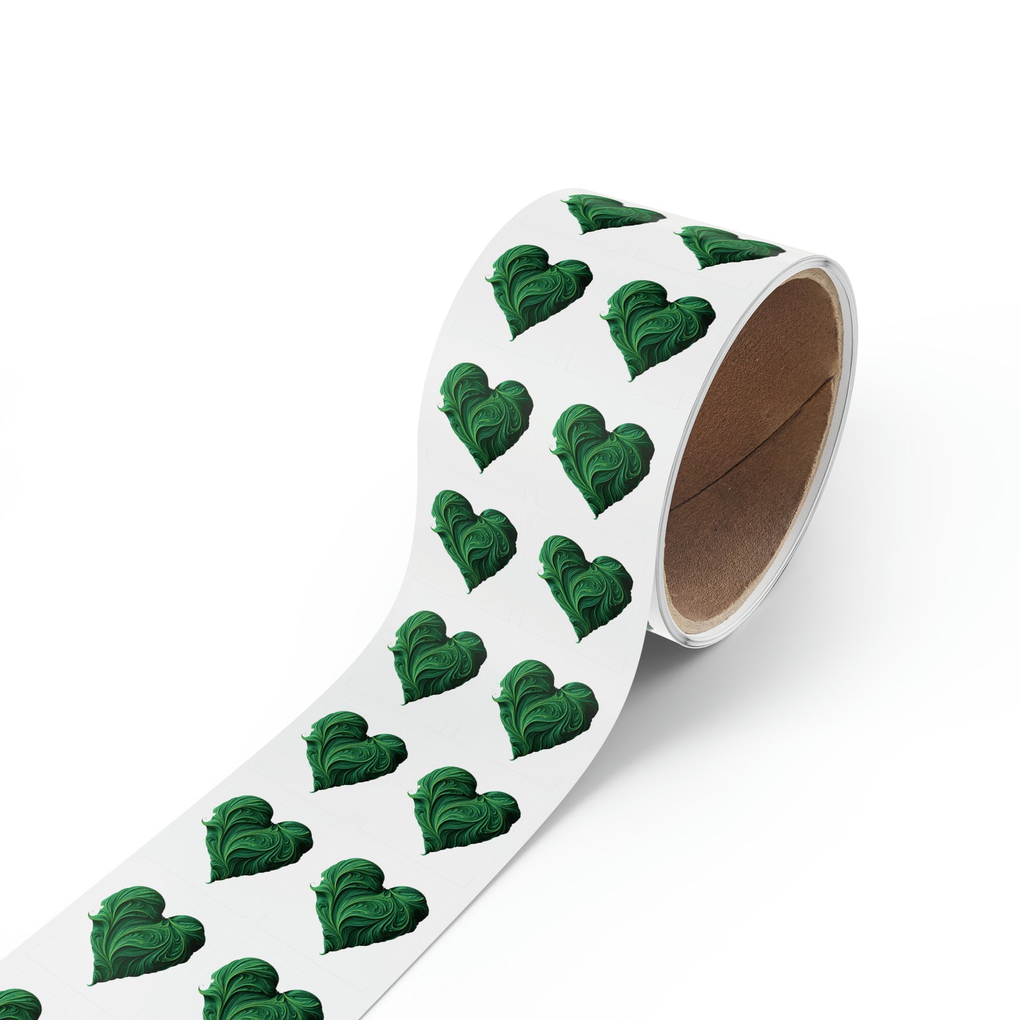 Valentine's day heart shape Square Sticker Label Rolls